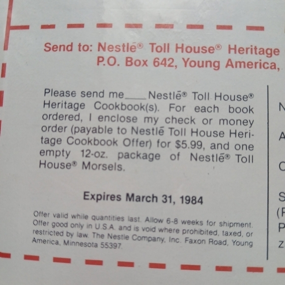 Vintage 80's Nestle Toll House Morsels Better Baking Club Pamphlet New - Picture 2 of 6